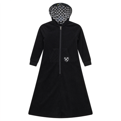 Checkered Heart Applique Terry Robe