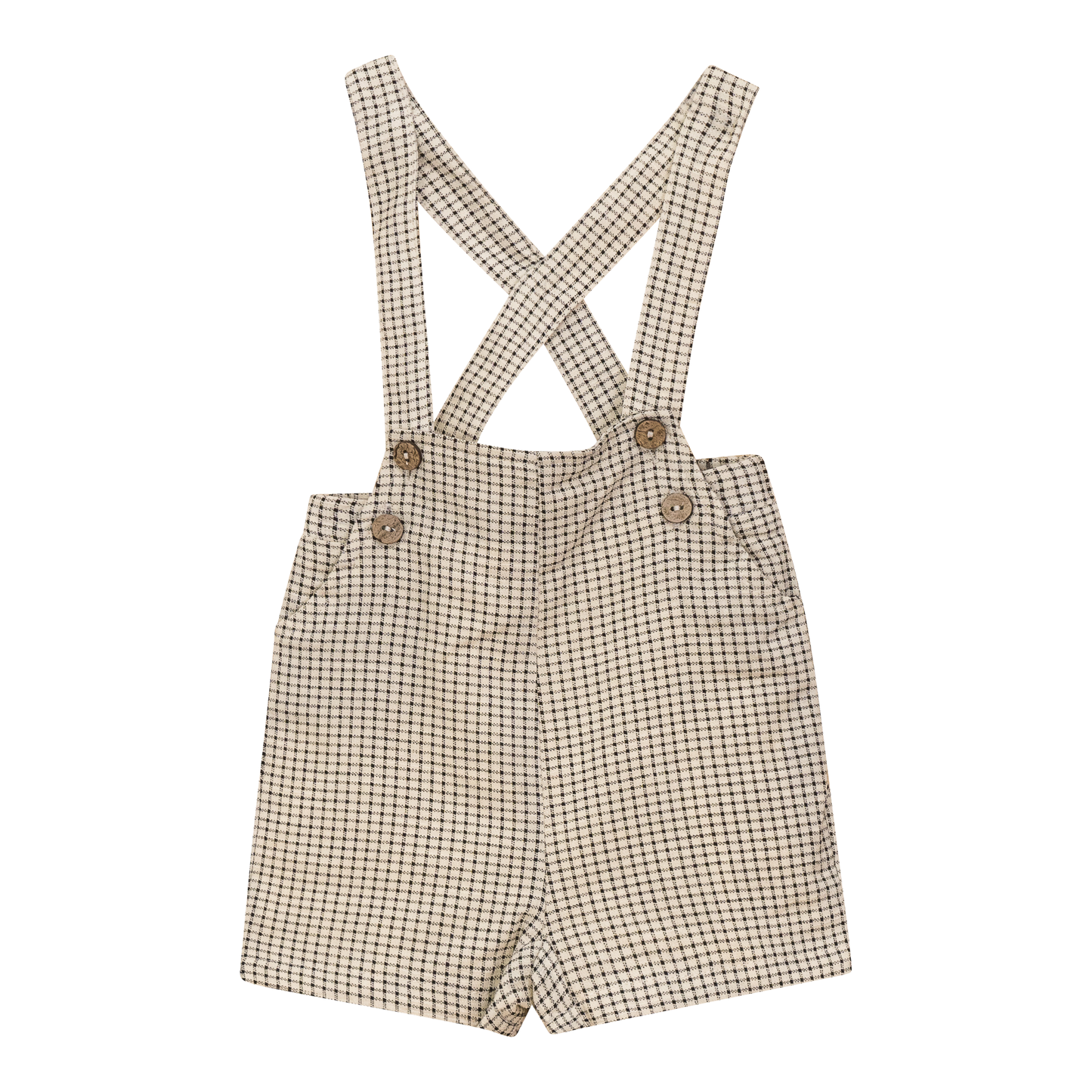 Woven Checkered Overall