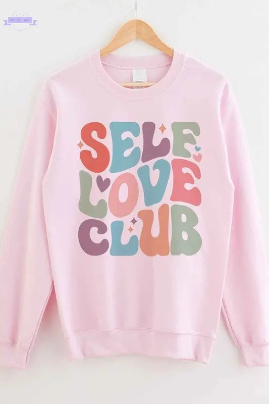 SELF LOVE CLUB GRAPHIC SWEATSHIRT - Aaria Tees