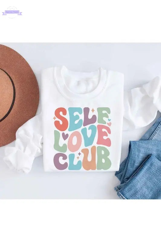 SELF LOVE CLUB GRAPHIC SWEATSHIRT - Aaria Tees