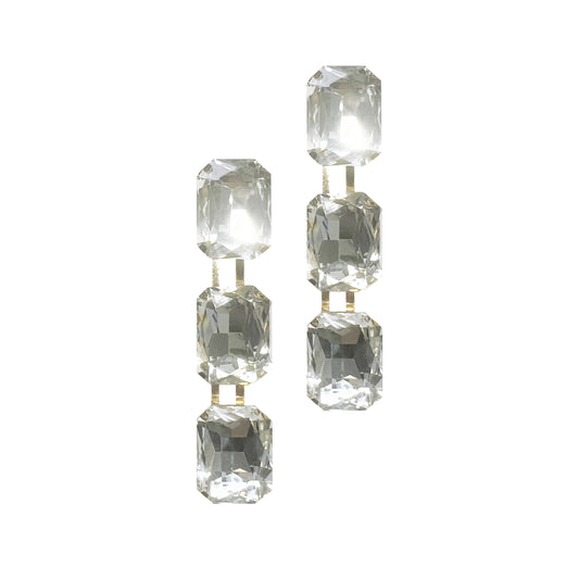 Crystal Triad Dangle Earrings Aaria Tees