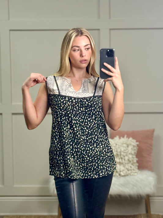 Boho Breeze Blouse, Black & White