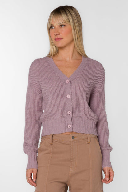 SUNSHINE MUTED MAUVE CARDIGAN