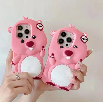 So Cute 3D Cartoon Pink Loopy Phone Case
