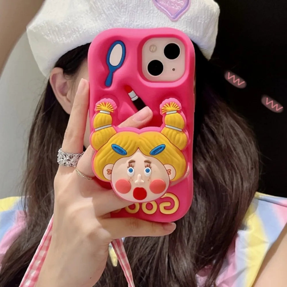 Cartoon Cute Yellow Haired Girl Phone Case