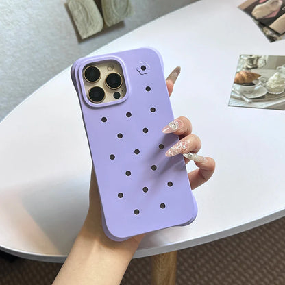 Luxury Diy Charms Holes Phone Case For iPhone