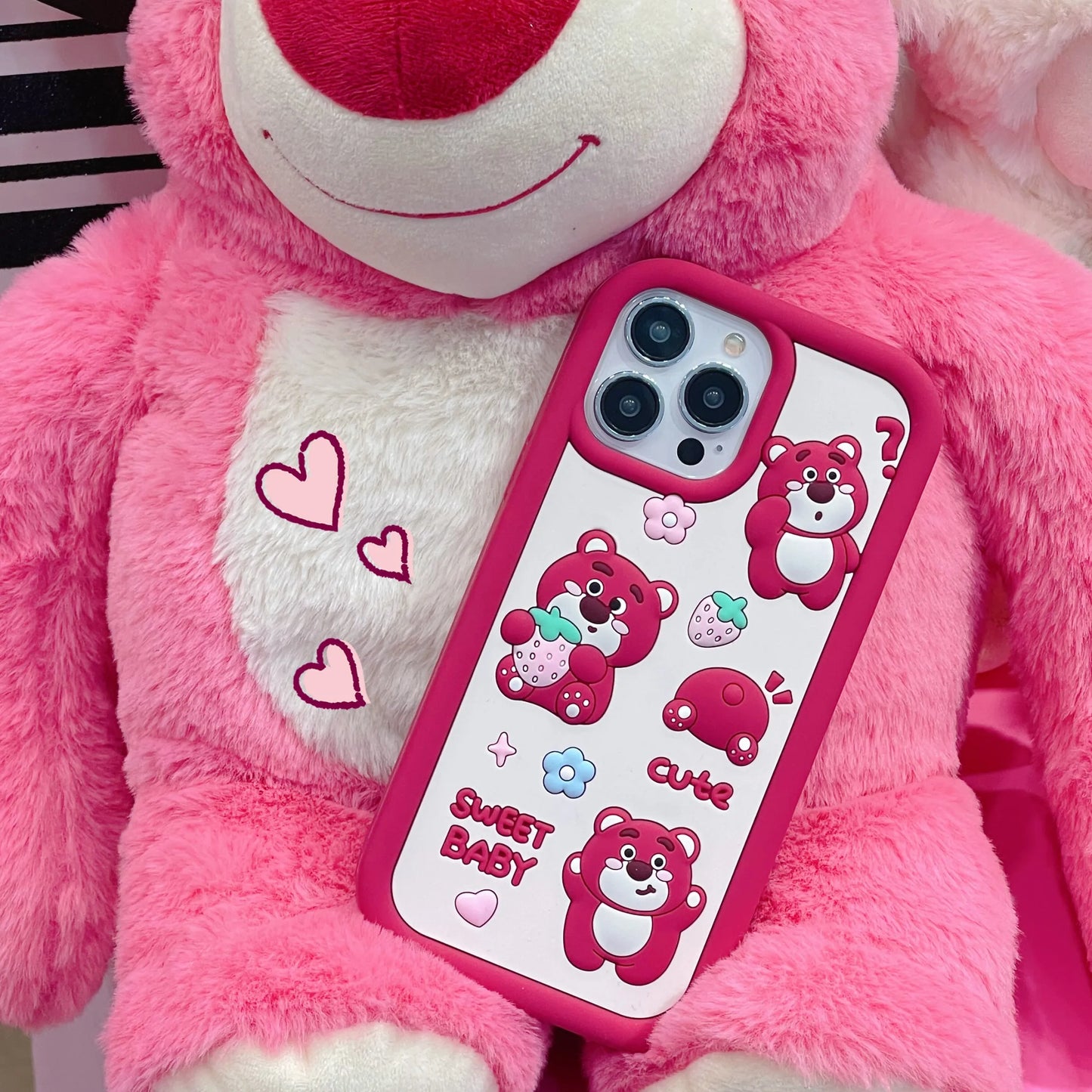 Cartoon Strawberry Melody Kuromi Lotso Phone Case