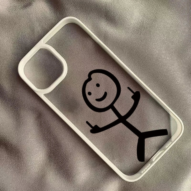 Cartoon Matchman Hard Clear Phone Case