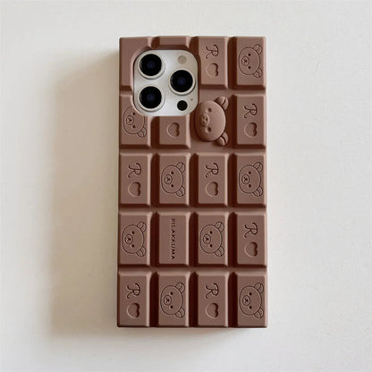 3D Cartoon Chocolate Hello Kitty Rilakkuma Soft Silicone Phone Case