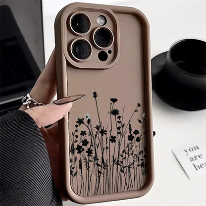 Black Flower Phone Case