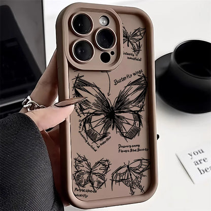 Aesthetic Butterfly Phone Case For iPhone