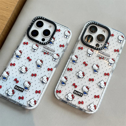 White Cute Mini Red Bow Hello Kitty Phone Case