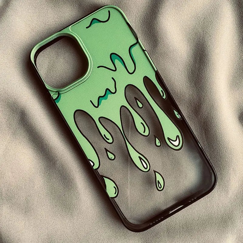 Black Purple Flame Hard Clear Phone Case