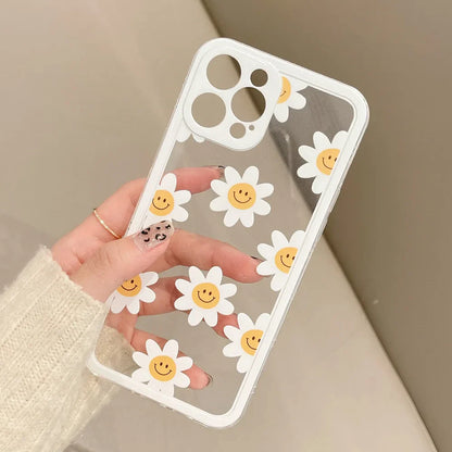 Daisy Flowers Love Heart Cover Coque Phone Case