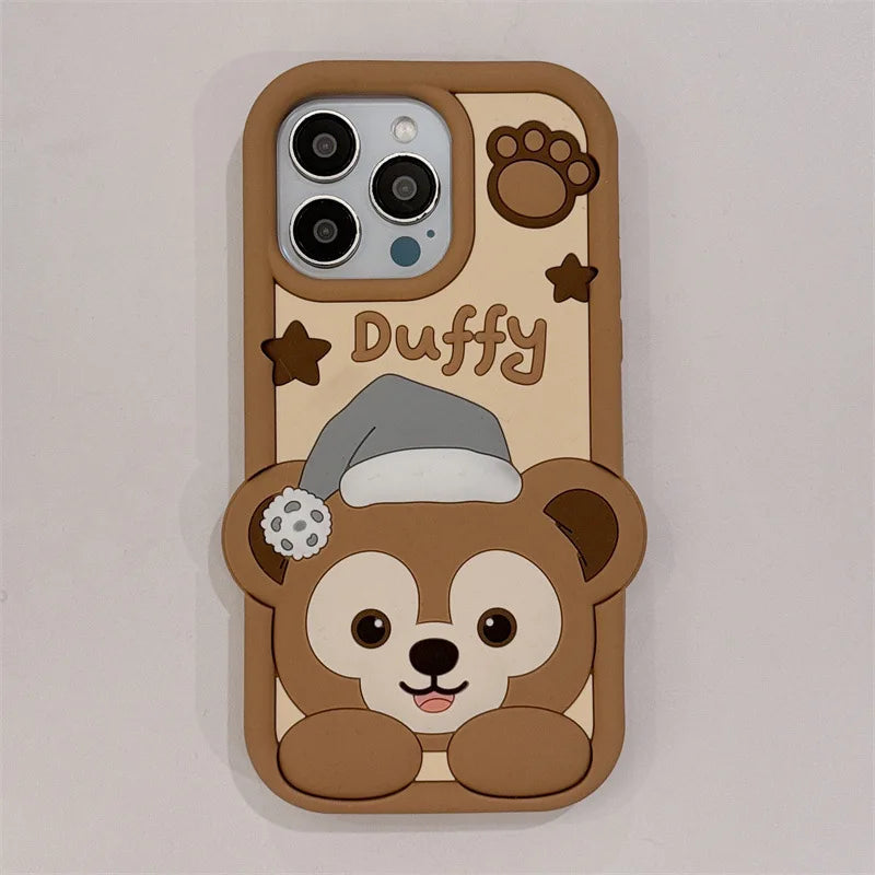 Korean Cartoon Bear Phaone Case For iPhone