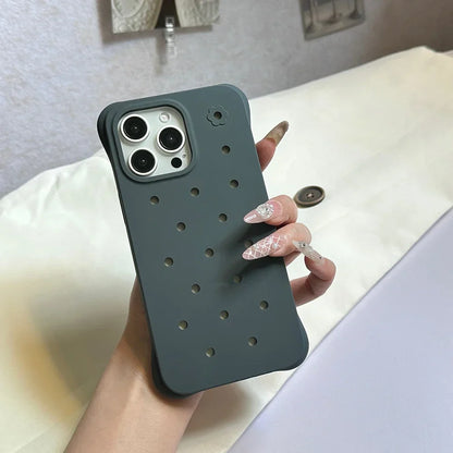 Luxury Diy Charms Holes Phone Case For iPhone
