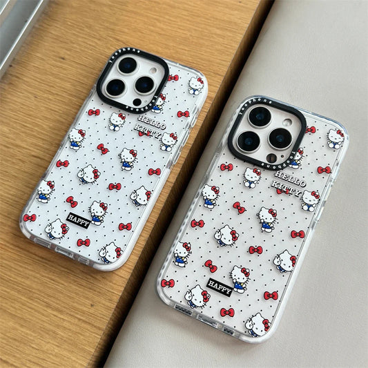 White Cute Mini Red Bow Hello Kitty Phone Case