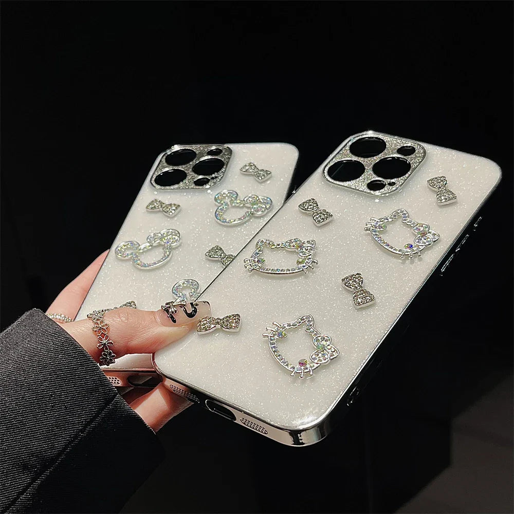 Luxury Diamond Plating Cute Hello Kitty Phone Case