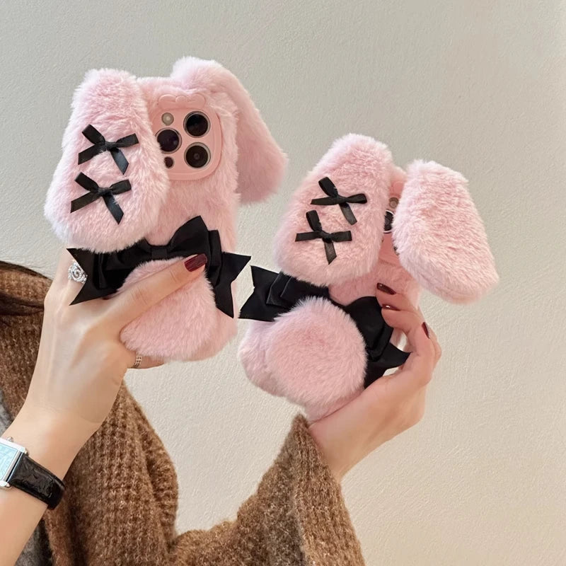 Kawaii Maid Bunny Plush Phone Case