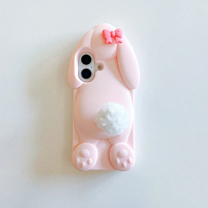 Cute Cartoon Hairball Tail Holder Benny Rabbit Phone Case
