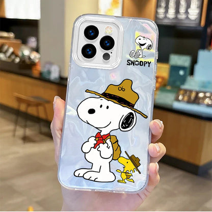 New Snoopy Dog Cute Cartoon Gradient Phone Case