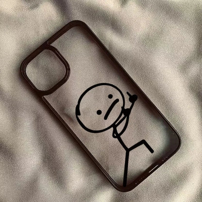 Cartoon Matchman Hard Clear Phone Case