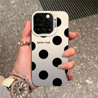 Black Polka Dot Pattern Phone Case