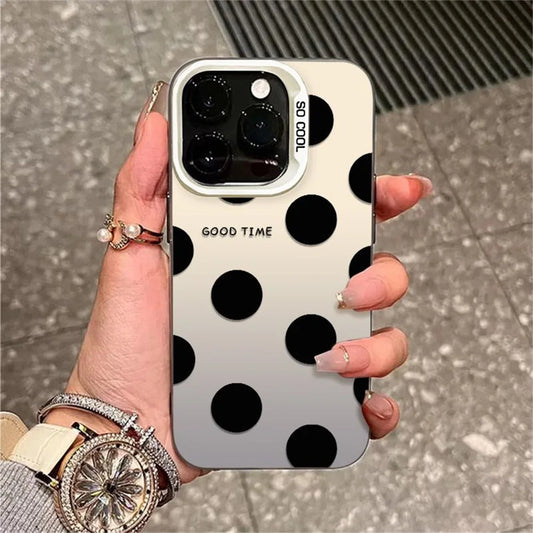 Black Polka Dot Pattern Phone Case