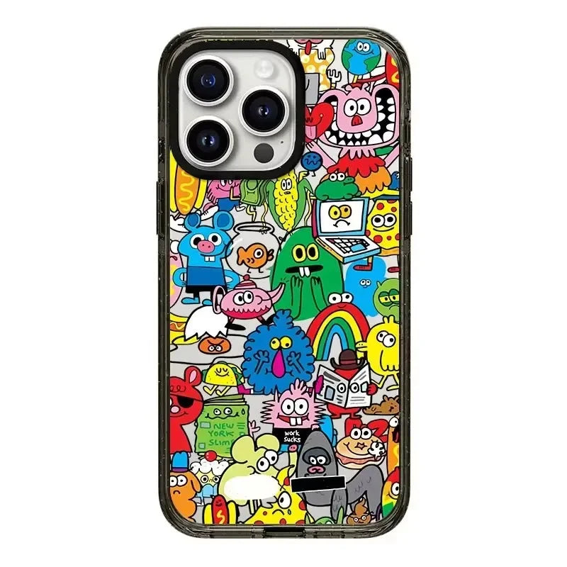 Upgrade Acrylic Border Monsters Angel Bear Phone Case