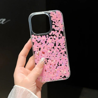 Pink Love Sequin Paillette Phone Case