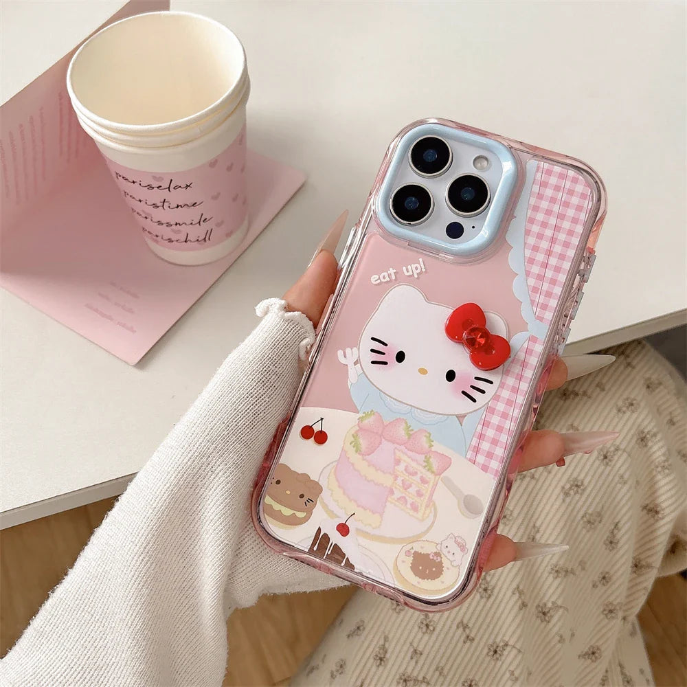 Pink Strawberry Cake Hello Kitty Phone Case