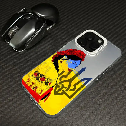 Ukraine Girl Sunflower Flag Coque Phone Case