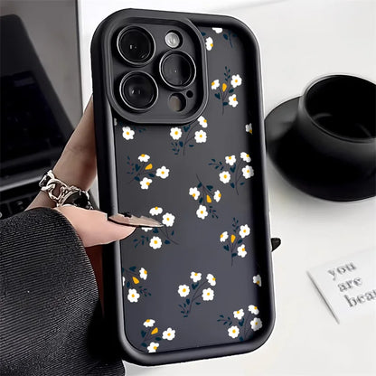 Matte Silicone Flower Phone Case