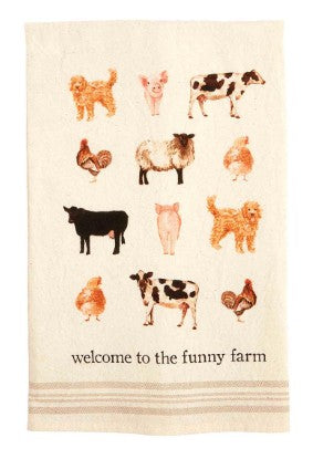 Welcome to the Funny Farm Animal Towel
