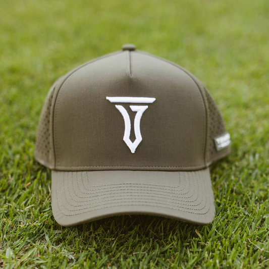 Iconic T 5 Panel Snapback Hat - Green Aaria Tees
