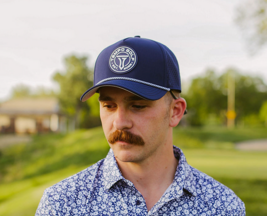 Tempo Logo Snapback Rope Hat - Navy Aaria Tees