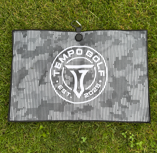Tempo Golf Towel - Black Camo Aaria Tees