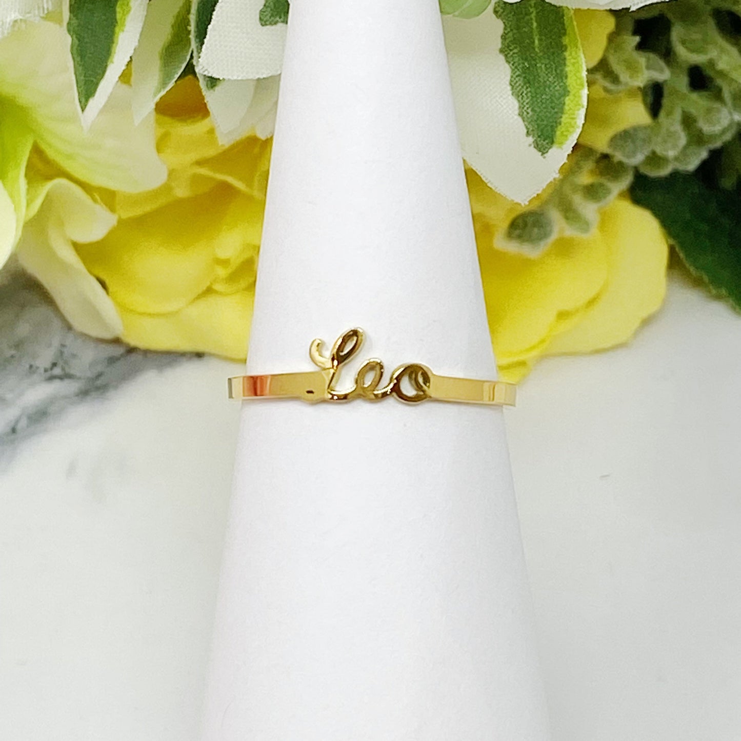 Scripted Zodiac Ring - Aaria Tees