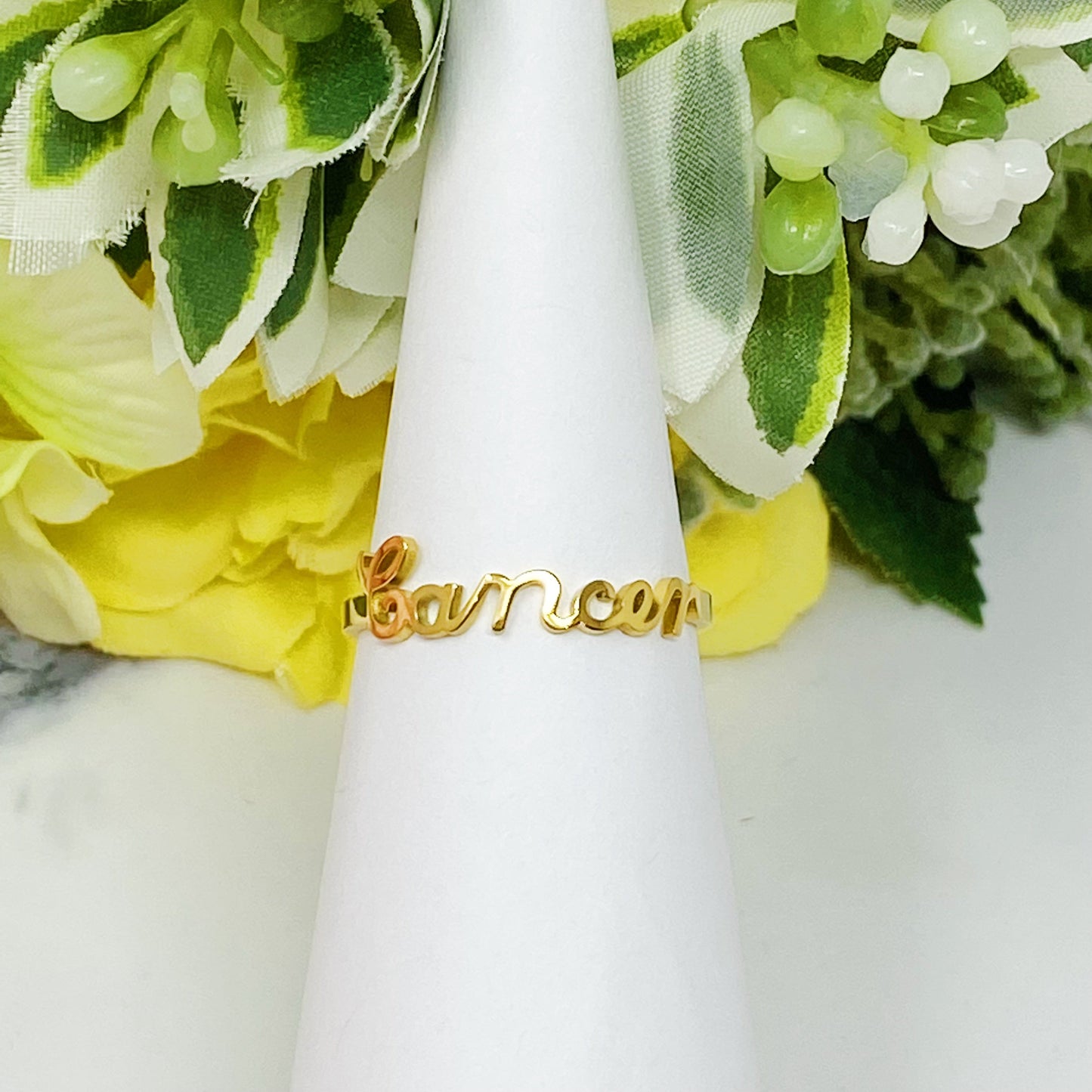 Scripted Zodiac Ring - Aaria Tees