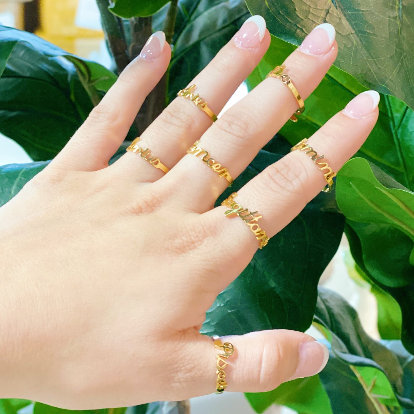 Scripted Zodiac Ring - Aaria Tees
