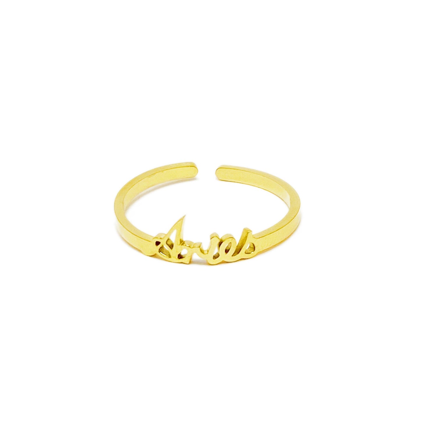 Scripted Zodiac Ring - Aaria Tees