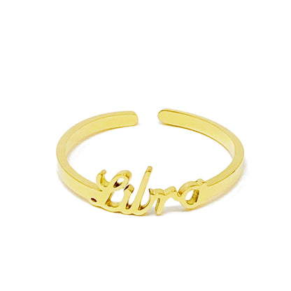 Scripted Zodiac Ring - Aaria Tees