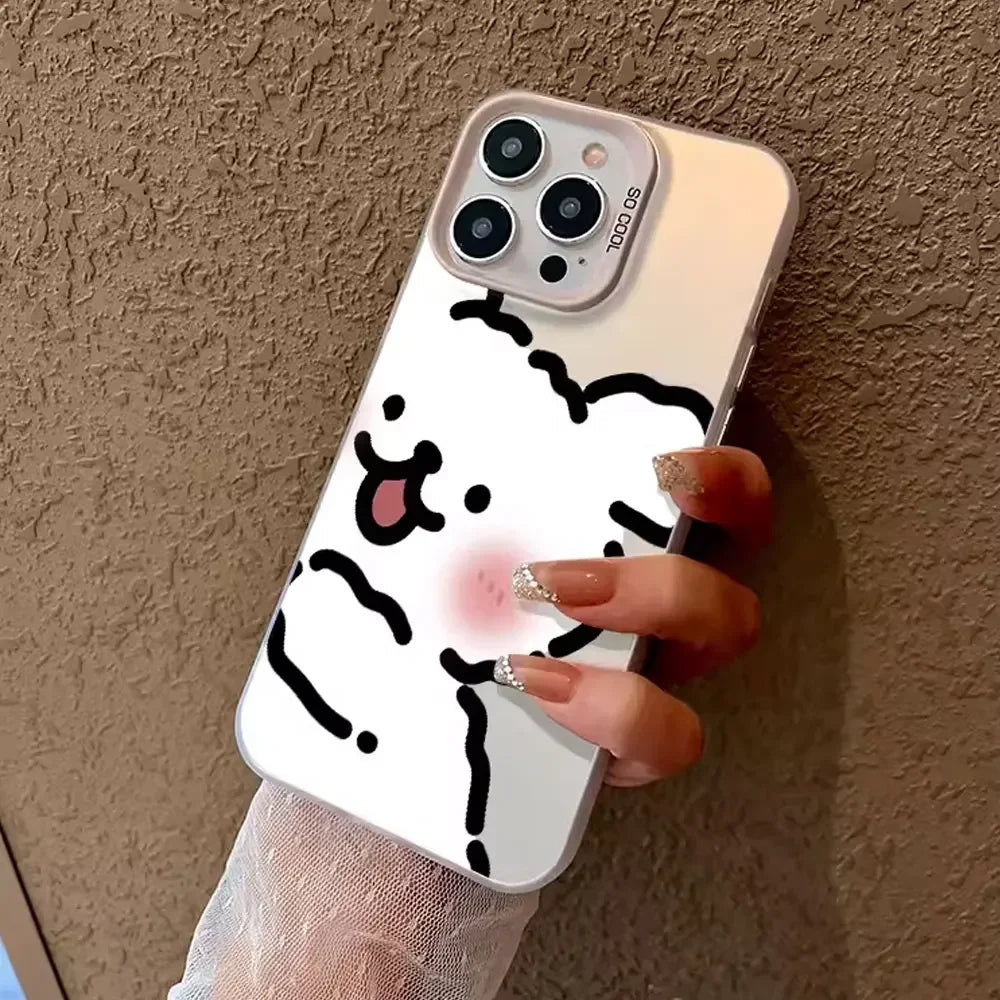 Cute Anime Dog Lovers Couple Phone Case