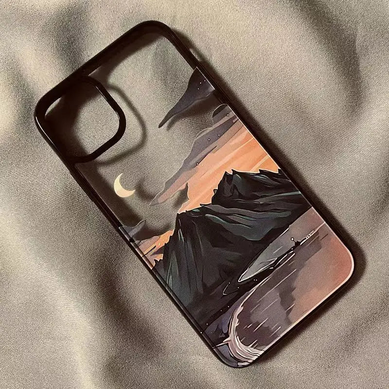 Sunset Scenery Hard Clear Phone Case