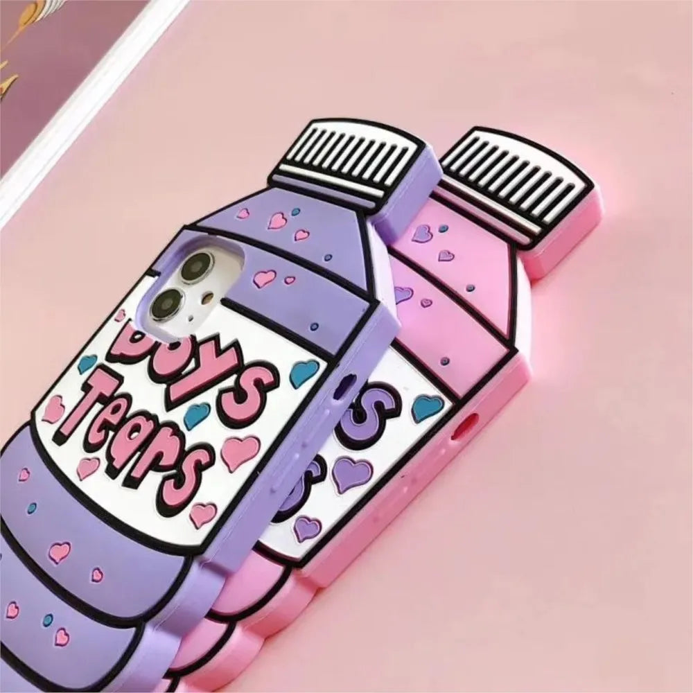 Funny 3D Cartoon Water Bottle Phone Case