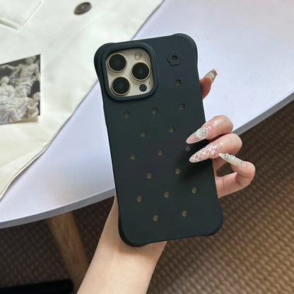 Luxury Diy Charms Holes Phone Case For iPhone