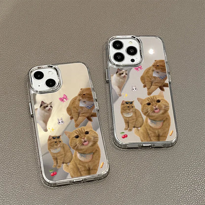 Cute Cat Soft Mirror Phone Case