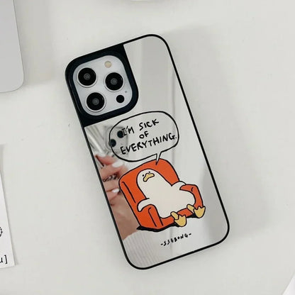 Sick of Everything Duck Mirror Surface MagSafe Phone Case