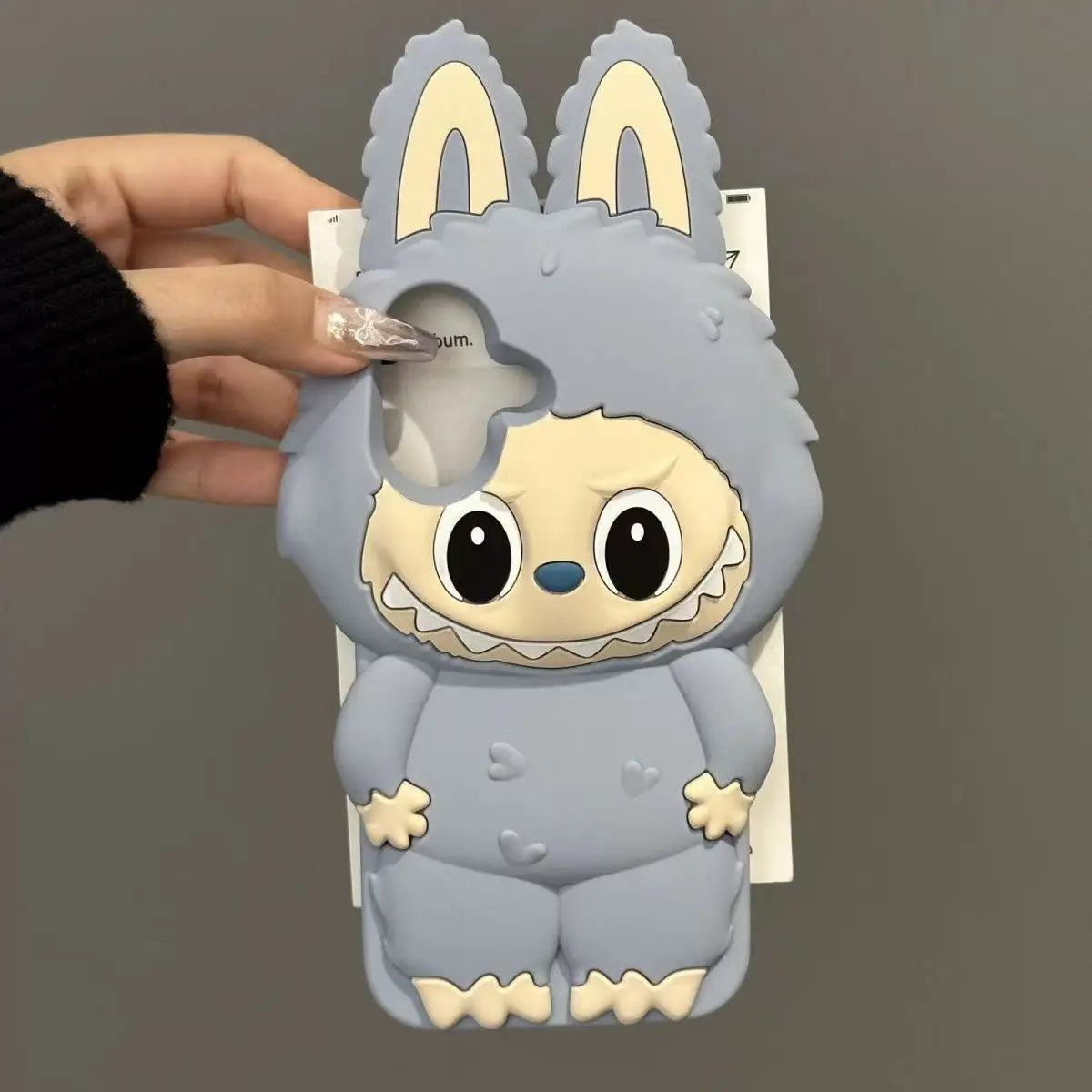 Cartoon Cute Monsters Soft Silicone Cover With Holder Phone Case