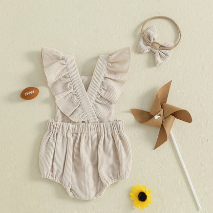 Football Embroidery Bodysuit Set